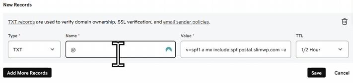 How to add spf record to your domain