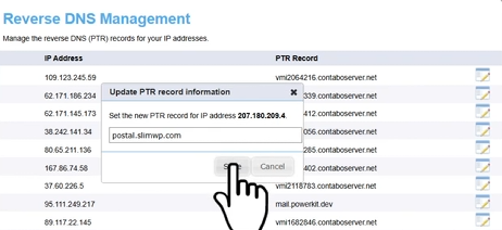 How to configure reverse dns on contabo